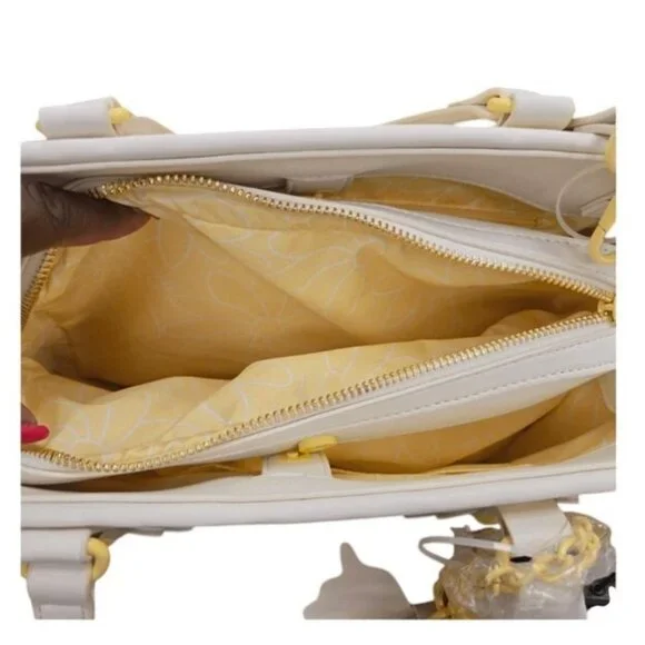 NEW Betsey Johnson Alfie Flowers Butterflies Satchel/Crossbody Whimsical Bag - Picture 6 of 8